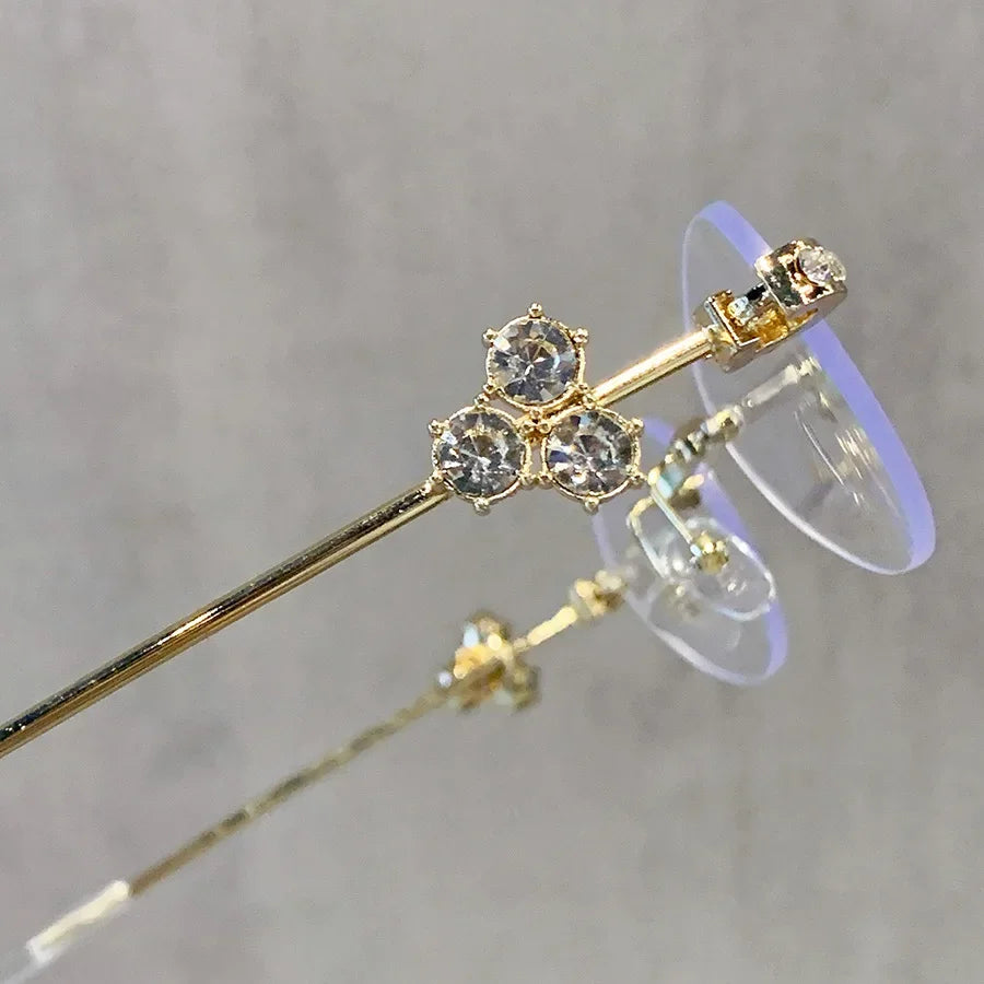Delulu Vision – Crystal Rimless Glasses
