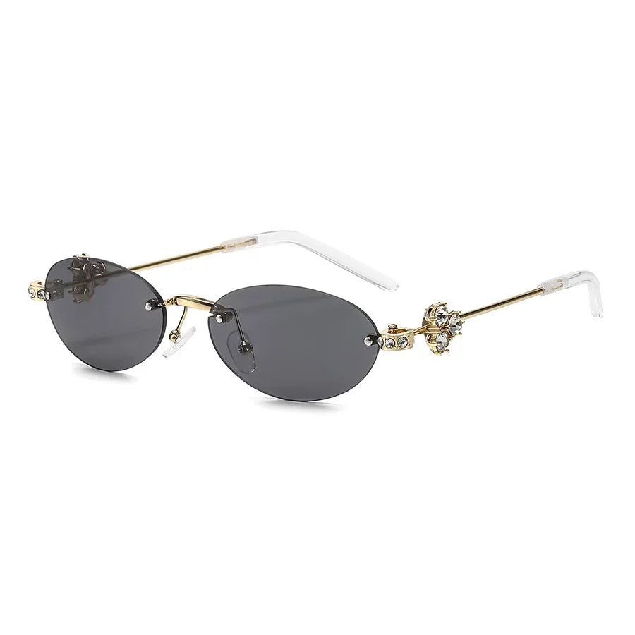 Delulu Vision – Crystal Rimless Glasses