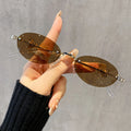 Delulu Vision – Crystal Rimless Glasses