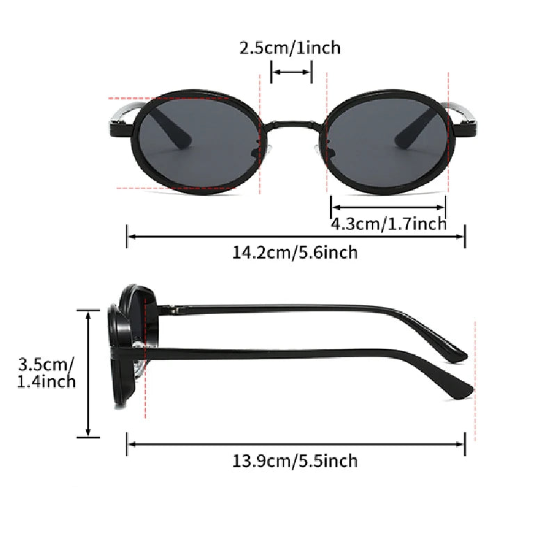 Pretentious On Purpose – Retro Oval Sunglasses